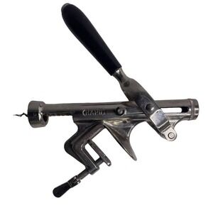 Wine Bottle Opener‎ RAPID Swiss made heavy duty mountedw/wood handle